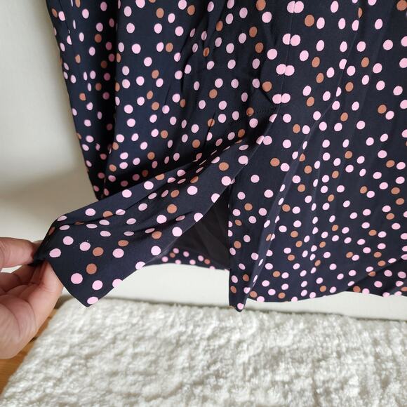 Boden Plus Size 3/4 Flutter Sleeve Black Polka Dot Delia Sheath Dress Size 16 - Picture 14 of 14